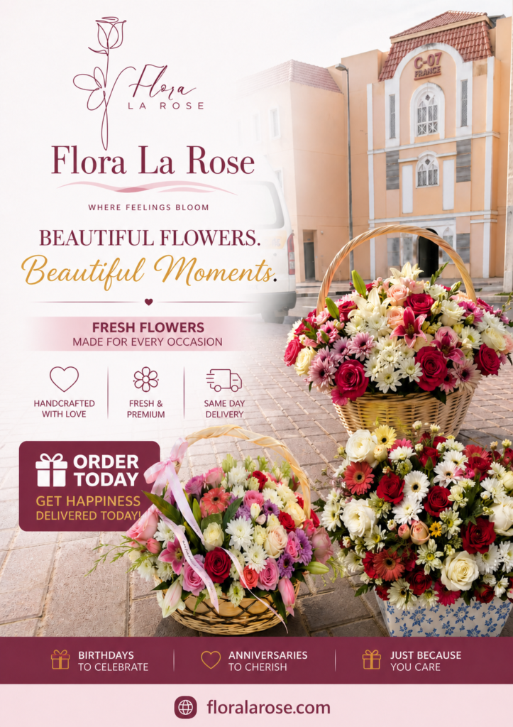 Luxury red rose bouquet from Flora La Rose Dubai in elegant wrapping