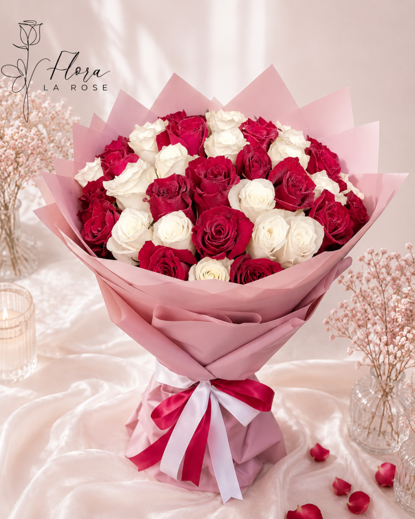 Luxury flower bouquet with same-day flower delivery in Dubai by Flora La Rose