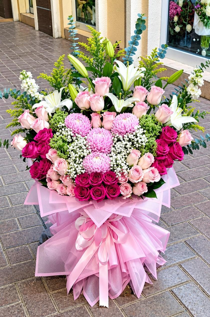 Fresh flower bouquets Dubai by Flora La Rose